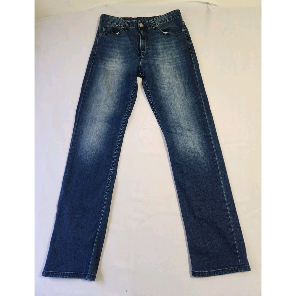 Calvin Klein Jeans W30 L32 Relaxed Straight Blue Stretch Denim Jeans Men's